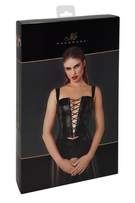 Top style corset Vixen F365 - Noir Handmade