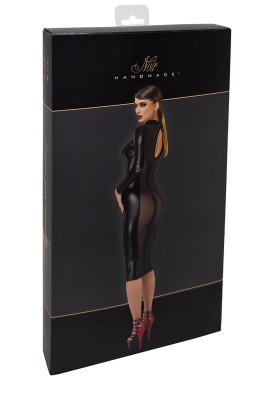 Robe fuseau Crystal F371 - Noir Handmade