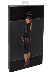 Robe fuseau Crystal F371 - Noir Handmade