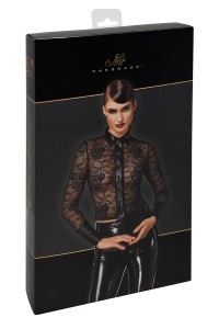 Chemise dentelle Noirelle F377 - Noir Handmade