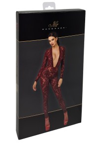 Combinaison en tulle floqué Kink Royal F382 - Noir Handmade