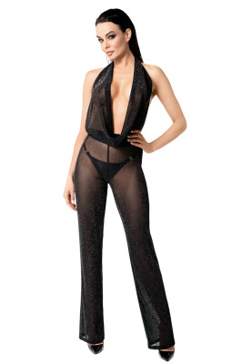 Combinaison dos nu Luminara F350 en maille pailletée