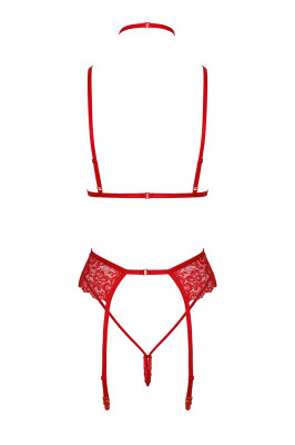 Ensemble 5 pièces Bondage Red Lace Kiss 243 - Kissable