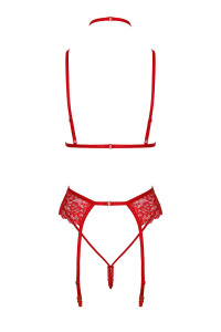 Ensemble 5 pièces Bondage Red Lace Kiss 243 - Kissable