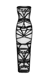 Robe bustier Bondesque F358 - Noir Handmade