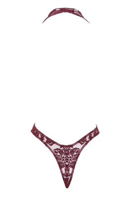 Body en tulle floqué Kink Royal F386 - Noir Handmade