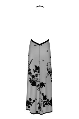 Robe longue dos nu Divinity F312 tulle floqué